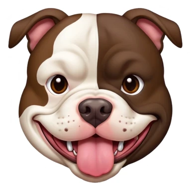 kkkiller-american-bully dark brown tongue out sticker