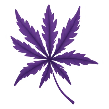 purple weed leaf  sticker