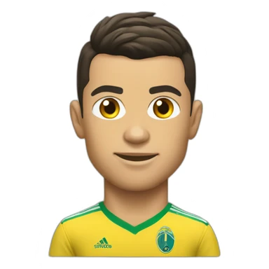 Cristiano ronaldo in All-nassr shirt sticker