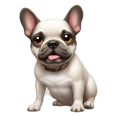 French bulldog with poo sticker