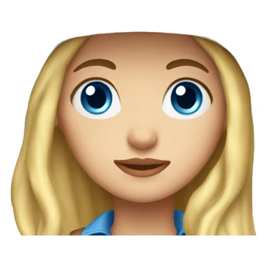 White girl with blue eyes blonde hair and a cowgirl hat sticker