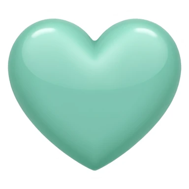 mint color heart sticker