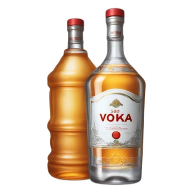 hyperrealist bottle of vodka sticker