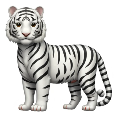 White tiger standing sticker