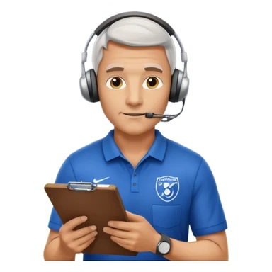 Soccer coach giving instructions on field, stadium lights, cinematic, realistic ⚽📋 sticker