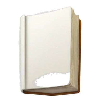 closed book, white cover sticker