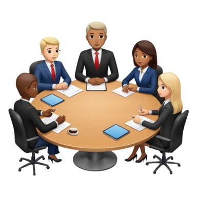 Group of person discuss in a round table  sticker