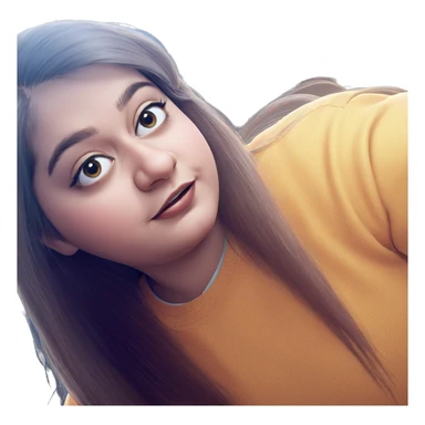 realistic portrait of girl sticker