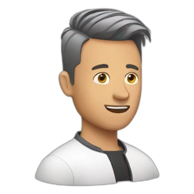 man having a haircut sticker