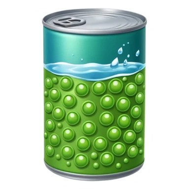 green peas can sticker