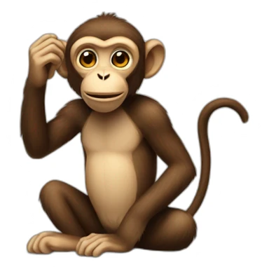 Monkey betting sticker