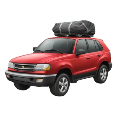 car in mountain sticker