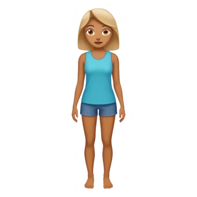 Nudist female full body sticker
