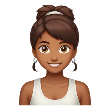 Beautiful girl smilling with big eyes and "ryu" written on toptank sticker