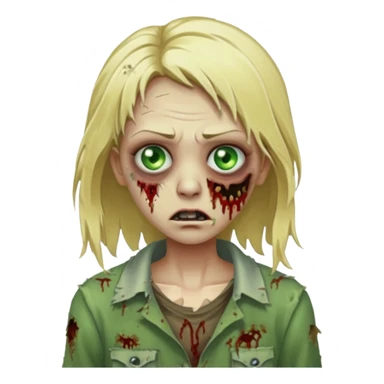 blonde zombie sticker