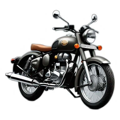 royal enfield classic 350 gunmetal grey Brown seat and matte black engine sticker