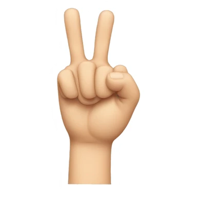 Hands with thumb out and index and middle finger up sticker