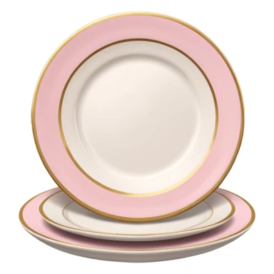 Make a plates, light pink tones, but you can use other colors sticker