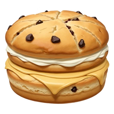 just one scone, with no layers or filling added in the middle. just the plain scone sticker