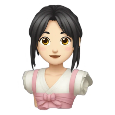 Jirai kei rosa y negro sticker