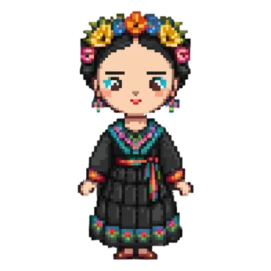 Frida Kahlo waving goodbye sticker