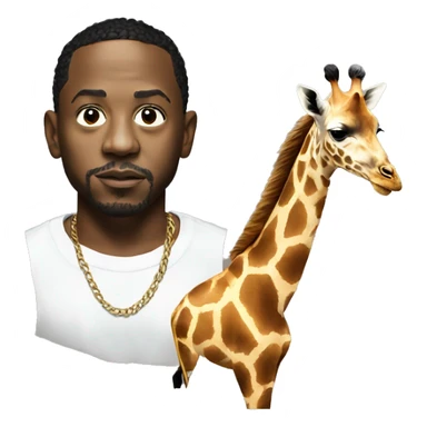 Kendrick lamar on a giraffe sticker