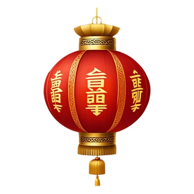 Chinese New Year red lantern – Cinematic Realistic Chinese New Year Red Lantern, depicted as an exquisitely crafted lantern adorned with intricate red and gold patterns, softly glowing against a dark background with subtle calligraphic details, evoking festive warmth and tradition. sticker