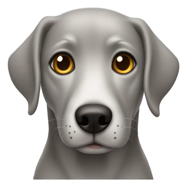 Light grey dog with hazel eyes sticker