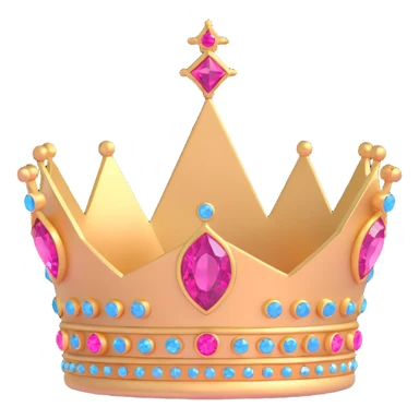crown with pink jewels sticker
