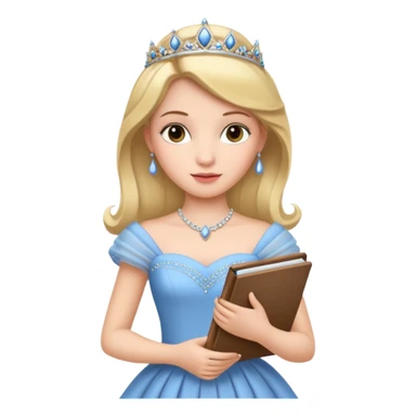 The princess holding a notepad sticker
