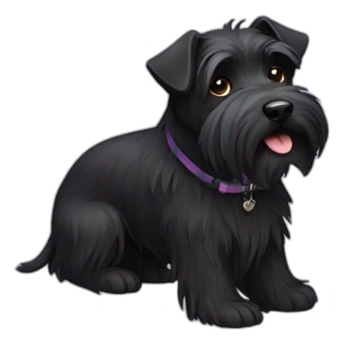 A black scotish terrier sticker
