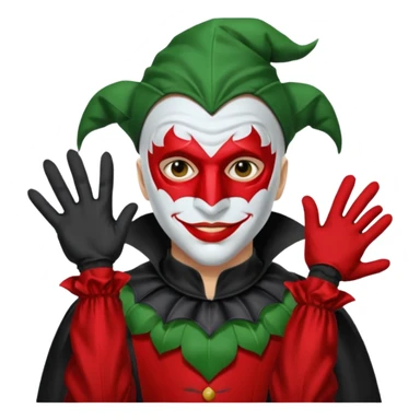 jester black and red mixed with an gardener and batman sticker