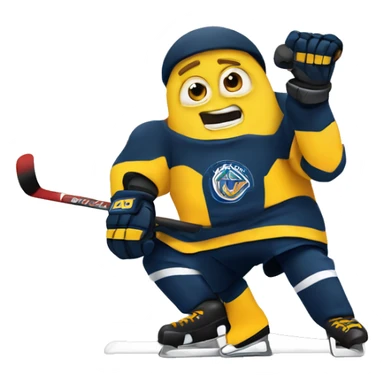 Logo for the mountain minions hockey team sticker