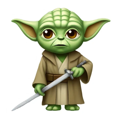 yoda avec un sabre sticker