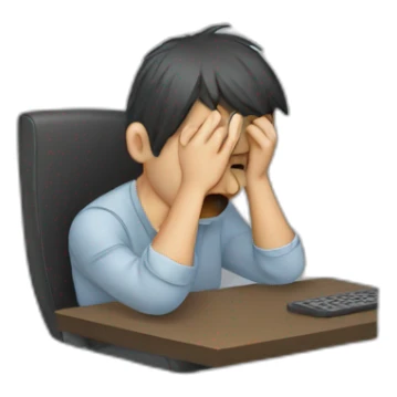 programmer crying because of bug sticker