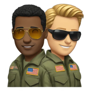 Maverick and Goose top gun sticker