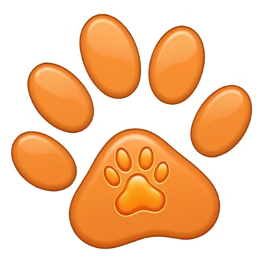 a very light pale pastel orange #ffbe8c pawprint sticker
