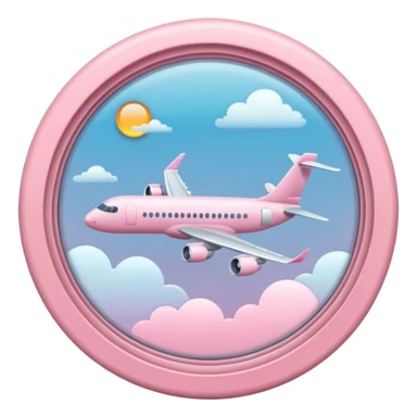 Light pink airplane window  sticker