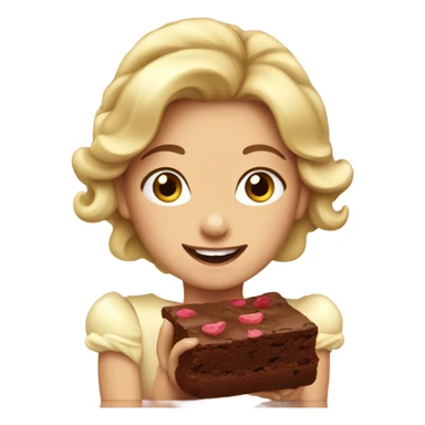 beautiful princess eating brownies  sticker