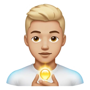 cool guy with aura around him sticker