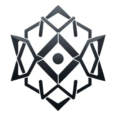 Create an emoji in which it is representing AI logo similarly like the logo of Chat GPT ,Gemini but different completely different and very professional not simple and try to make it in black and white colour sticker