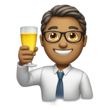 Clinking Glasses sticker