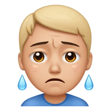 Upset face with tears sticker