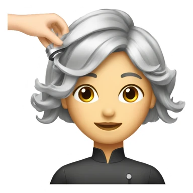 hairdresser doing hair sticker