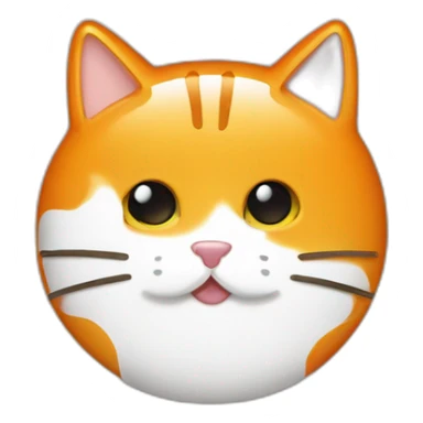 Gato naranja con pintas blanca tomando cafe sticker