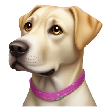 Una perrita labrador retriever mezclado con Pitbul con vestido sticker