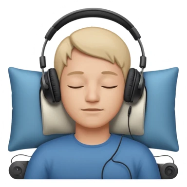 sleep and listening 🎧 sticker