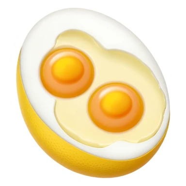 boiled egg half sticker