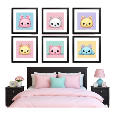 a girly multiple framed photos sticker