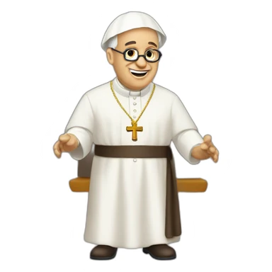Papa Francisco Rezando sticker